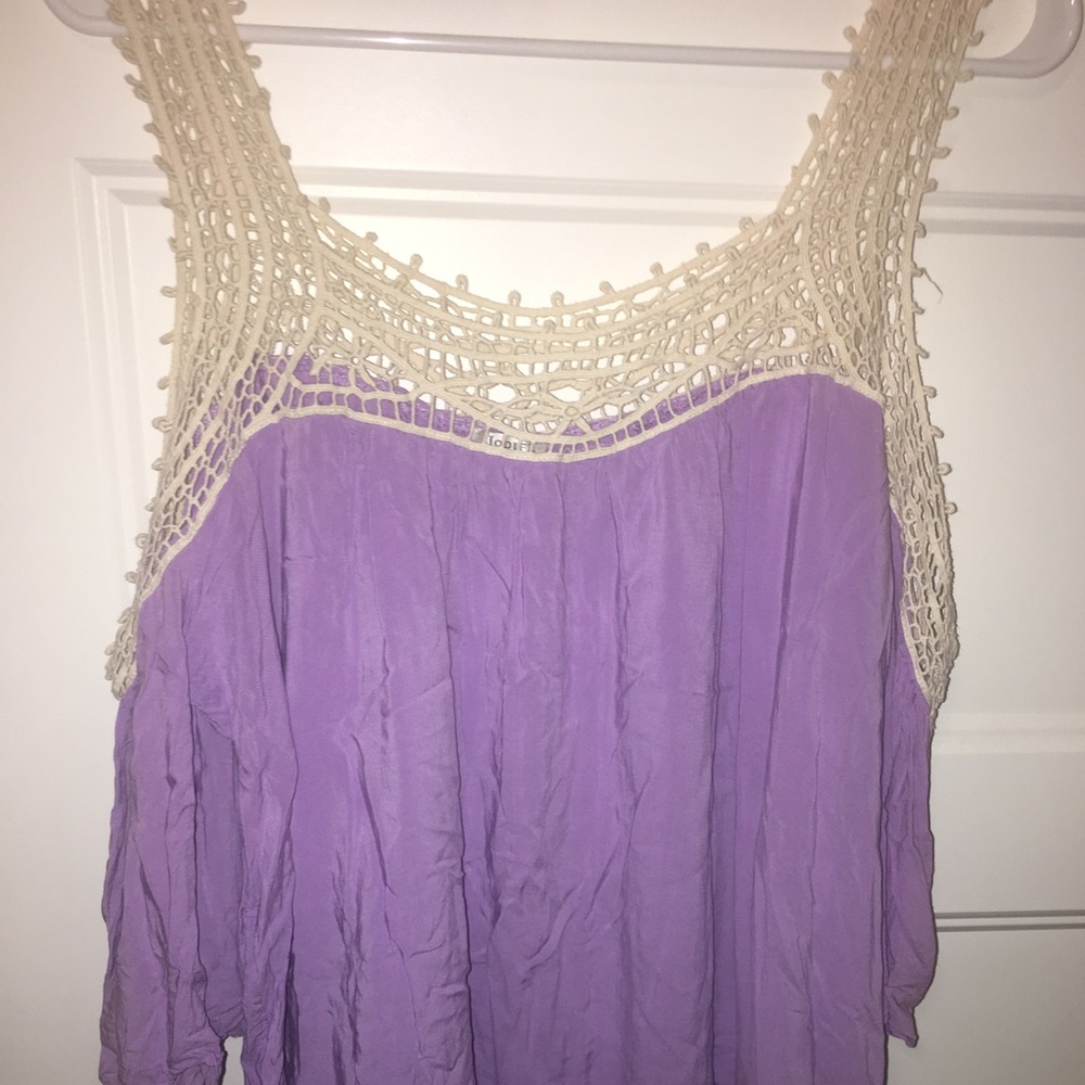 Flowy cold shoulder top